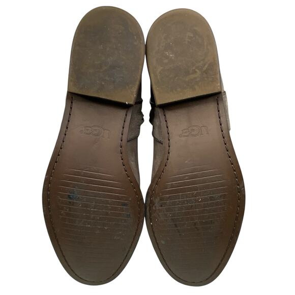 UGG Women’s Brown Gracen Suede Knee High Block Heel Riding Boots Size US 7 - Picture 9 of 12